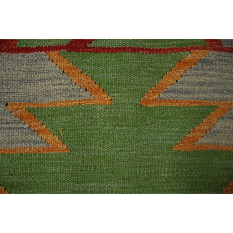 Hand Woven Oriental 100% Wool Carpet Southwestern Modern Multi-Colored Kilim Area Rug - 8' 9'' X 5' 10''