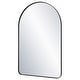 preview thumbnail 7 of 6, Copper Grove Satin Black Arched Floating Wall Mirror