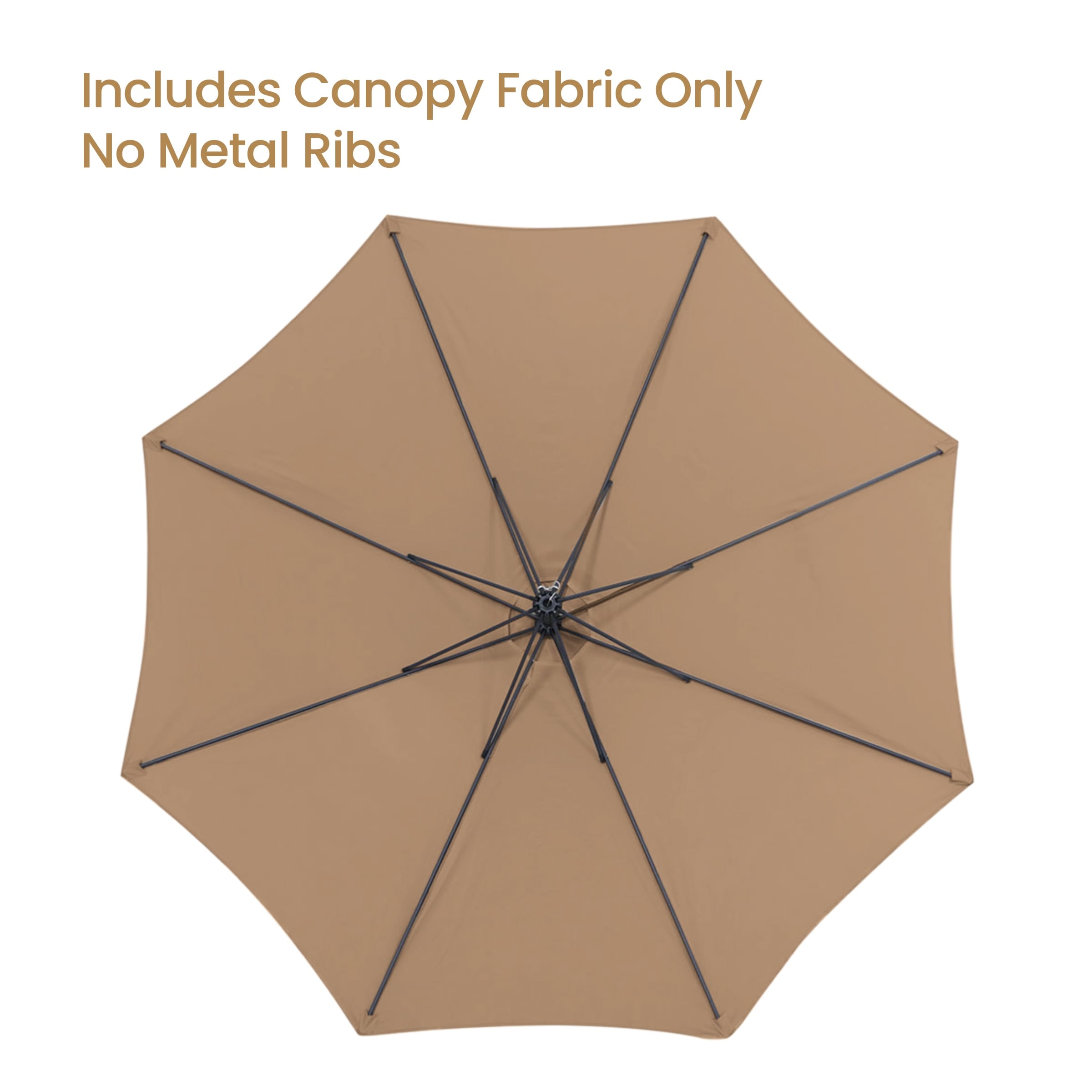 11 ft patio umbrella replacement canopy Replacement Umbrella Canopy for 11ft 8 rib hanging market Outdoor Patio  Shades Ribs length 64" to 66" (Canopy Only)