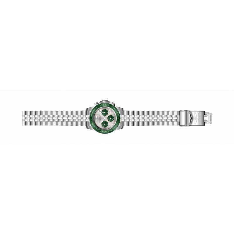 Invicta Men's 36734 Speedway Quartz Chronograph Light Grey, Green Dial Watch - Silver