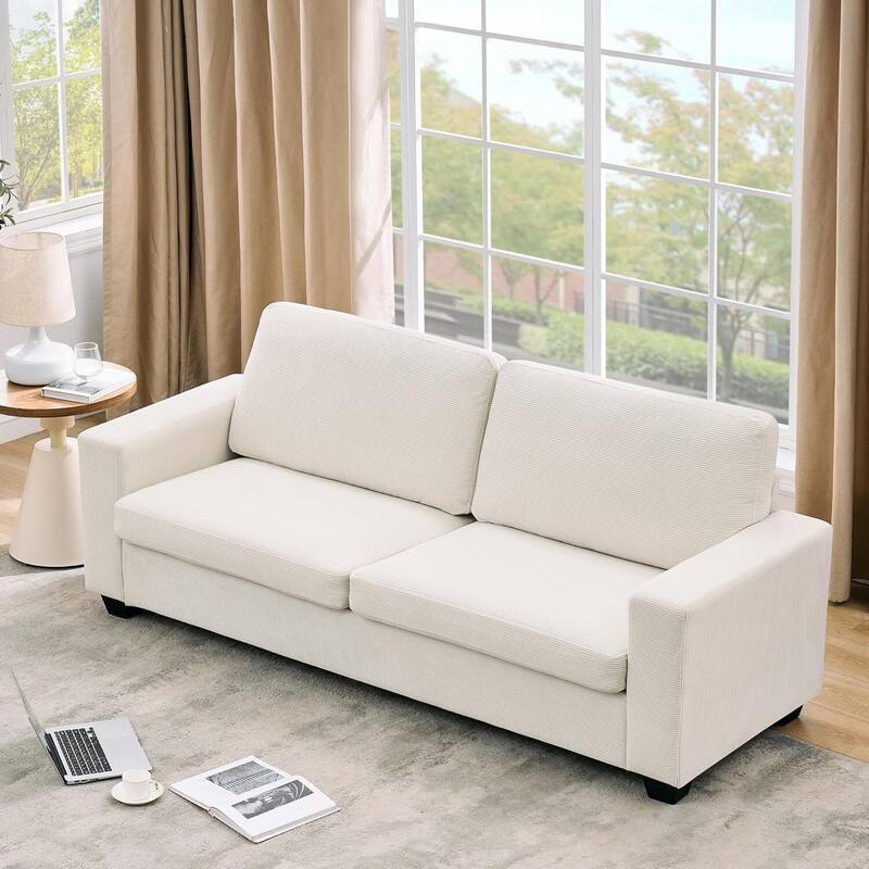 2 Seater Loveseat Sofa Couch for Living Room Small Spaces - Beige