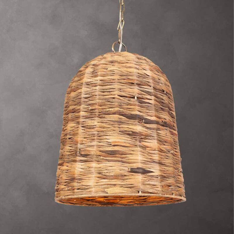 Uttermost 21615 Rotorua 14" Wide Pendant with Seagrass Shade