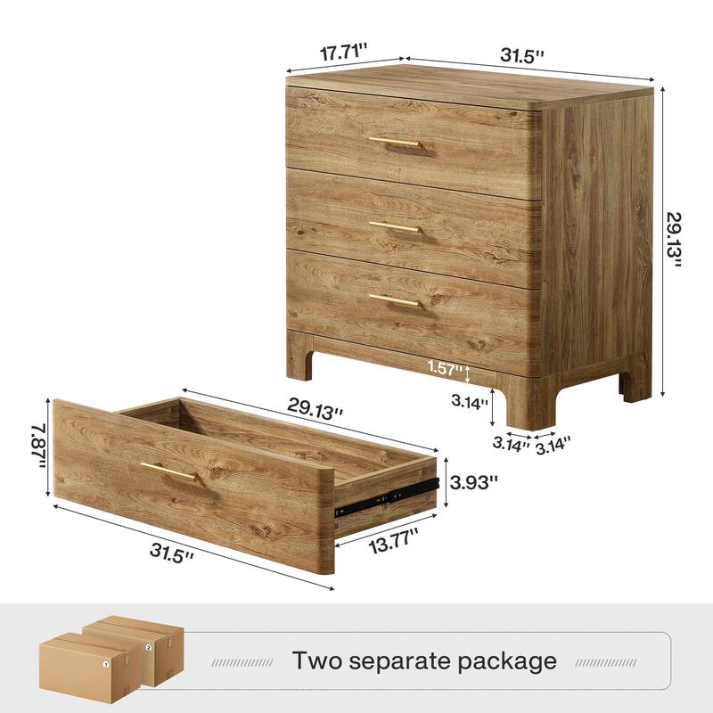 Oversized Nightstand, Wood Bedroom Storage Night Stand, Accent Side Table Bedside Cabinet