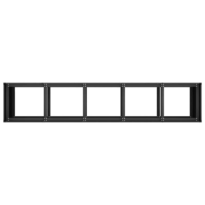 vidaXL Planter Black Cold-rolled Steel Large Durable Planter - 15.7 x 78.7 x 31.5 in