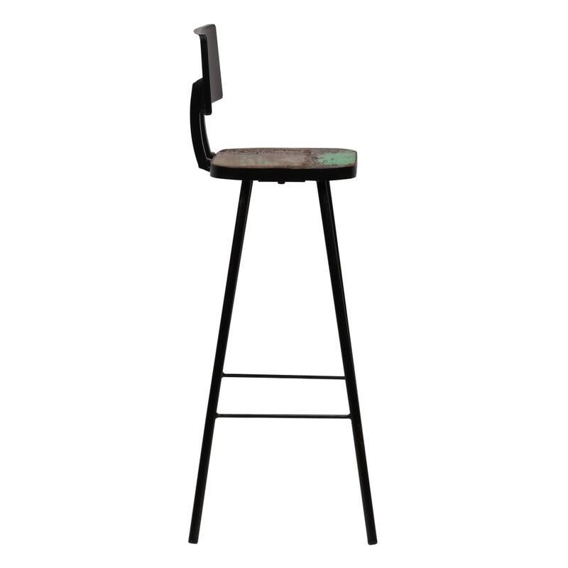 vidaXL Bar Set 3 Piece Solid Reclaimed Wood Multicolor