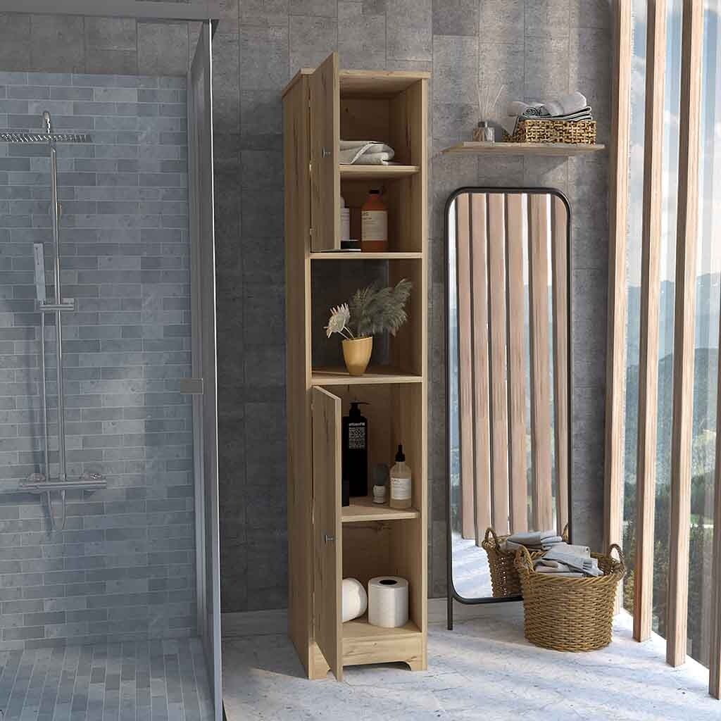 Wood clearance linen tower