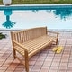 preview thumbnail 2 of 5, Seven Seas Teak Buenos Aires Oval Outdoor Teak Wood Patio Bench, 6 Foot