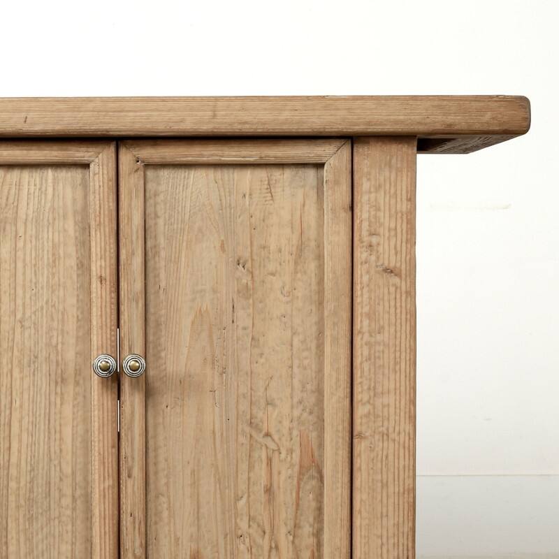 77" Long Three Drawers Sideboard Weathered Natural