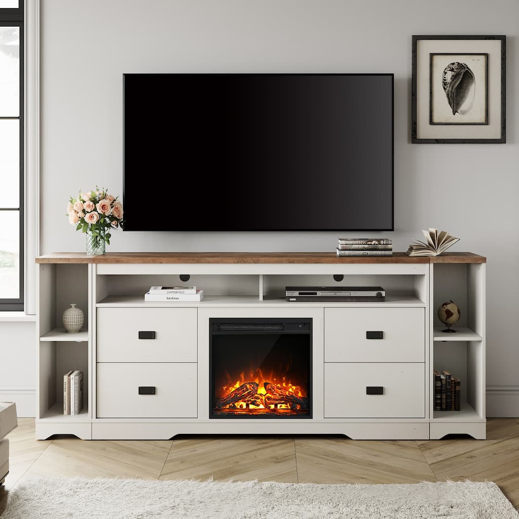 WAMPAT Fireplace TV Stand for TVs