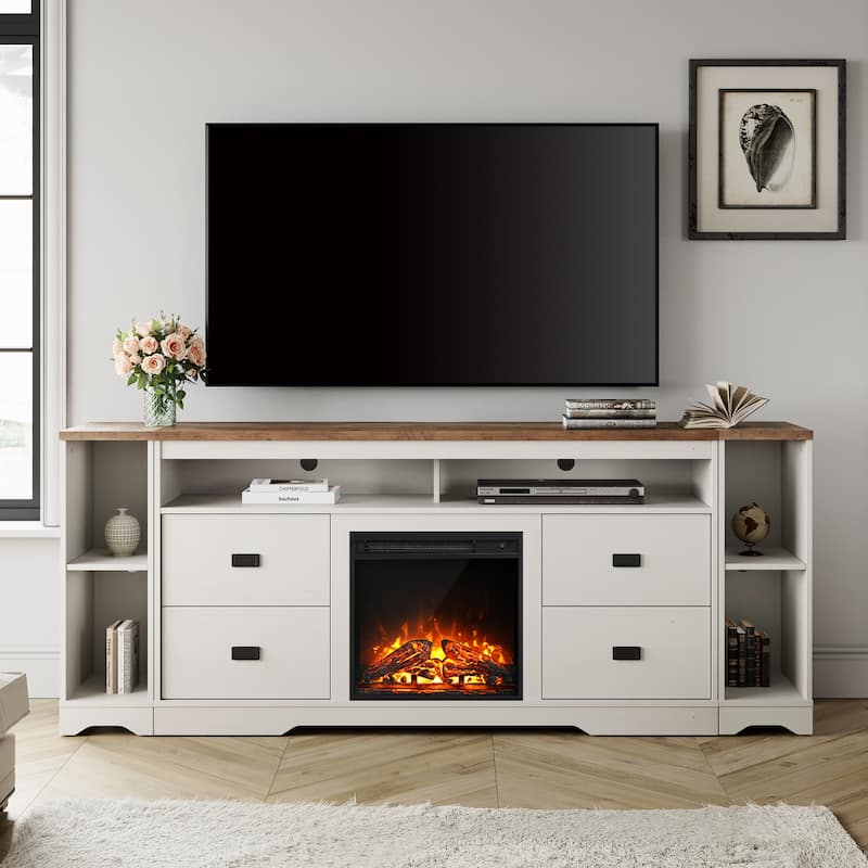 WAMPAT Fireplace TV Stand for TVs