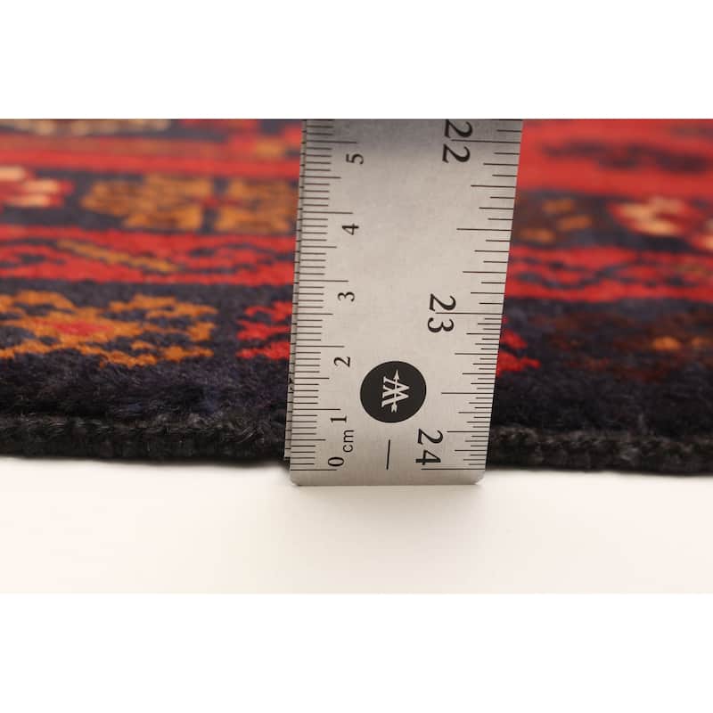 ECARPETGALLERY Hand-knotted Baluch Red Wool Rug - 3'4 x 6'4