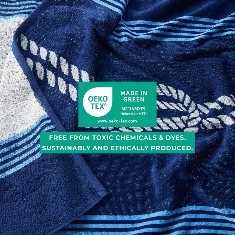 Linery & Co. 100% Cotton Jacquard 2 Pack Summer Beach Towels
