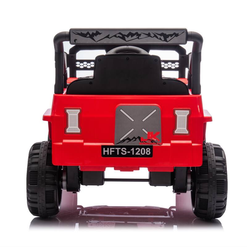 Kids' 12V Ride-On Truck with Early Education, LED Lights, and Music, Perfect Holiday Gift