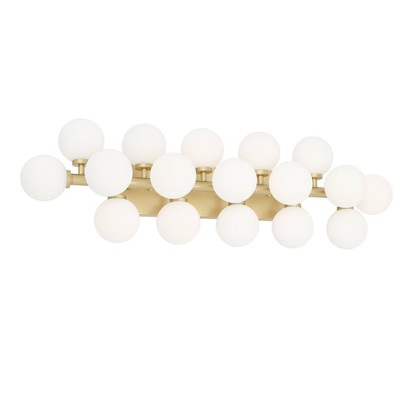Arya 17 Light Wall Sconce With Satin Gold Finish - Satin Gold - Satin Gold