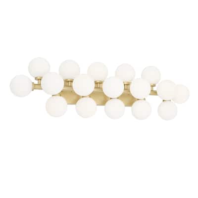 Arya 17 Light Wall Sconce With Satin Gold Finish - Satin Gold
