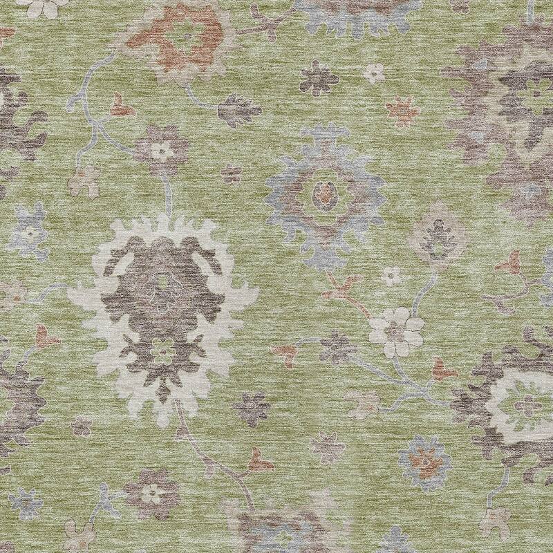 HomeRoots Floral Traditional Rectangle Outdoor Rug