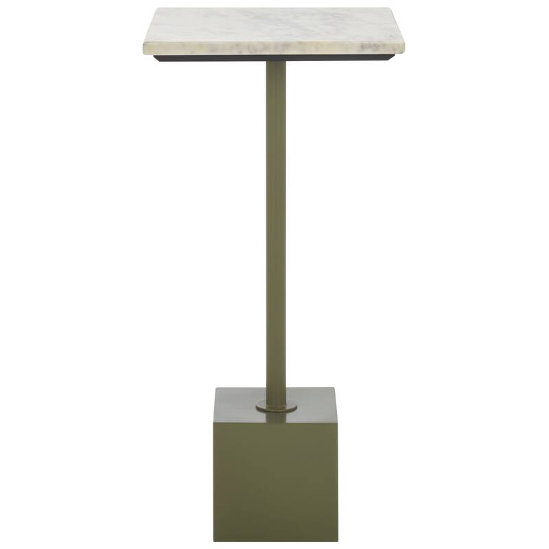 SAFAVIEH COUTURE Albertelli Marble Drink Table - 12"W x 12"D x 25"H