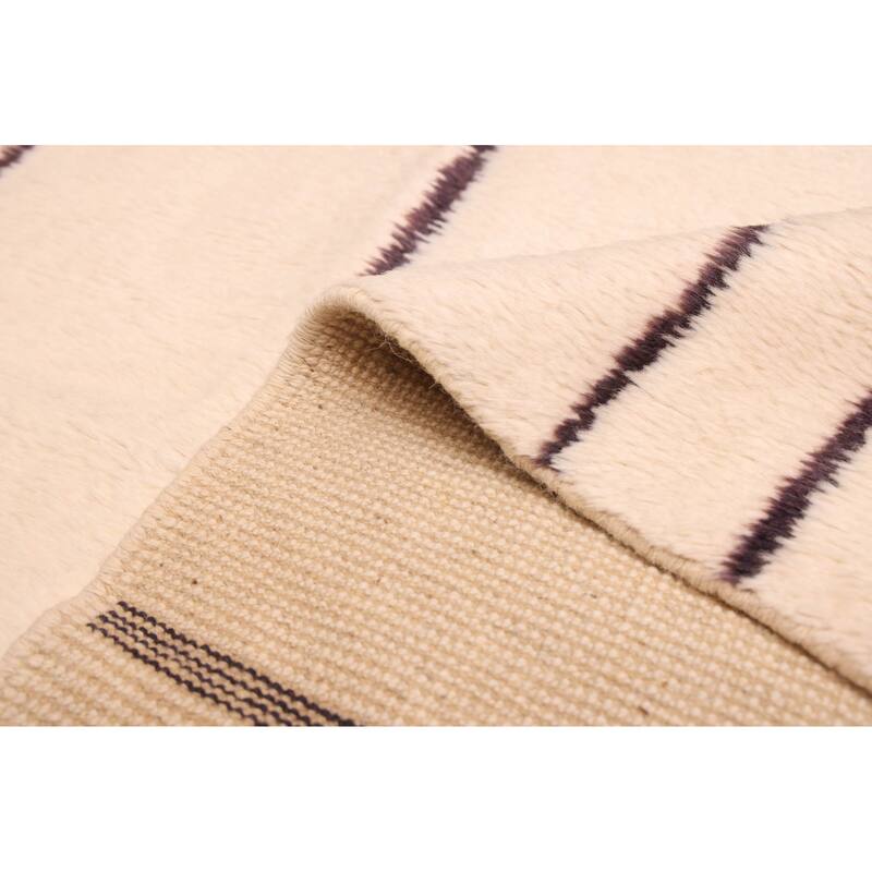 ECARPETGALLERY Hand-knotted Pak Finest Marrakesh Cream Wool Rug - 6'11 x 9'8