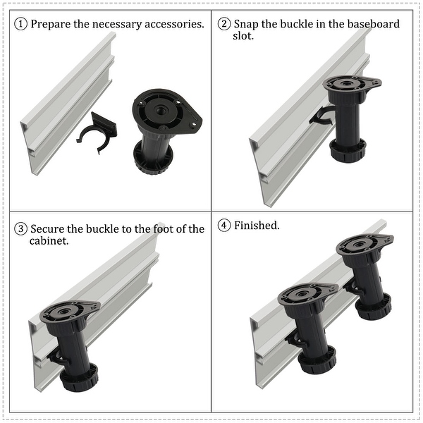Adjustable kitchen cabinet deals legs