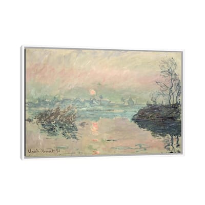 iCanvas "Sunset, 1880" by Claude Monet Framed Canvas Print