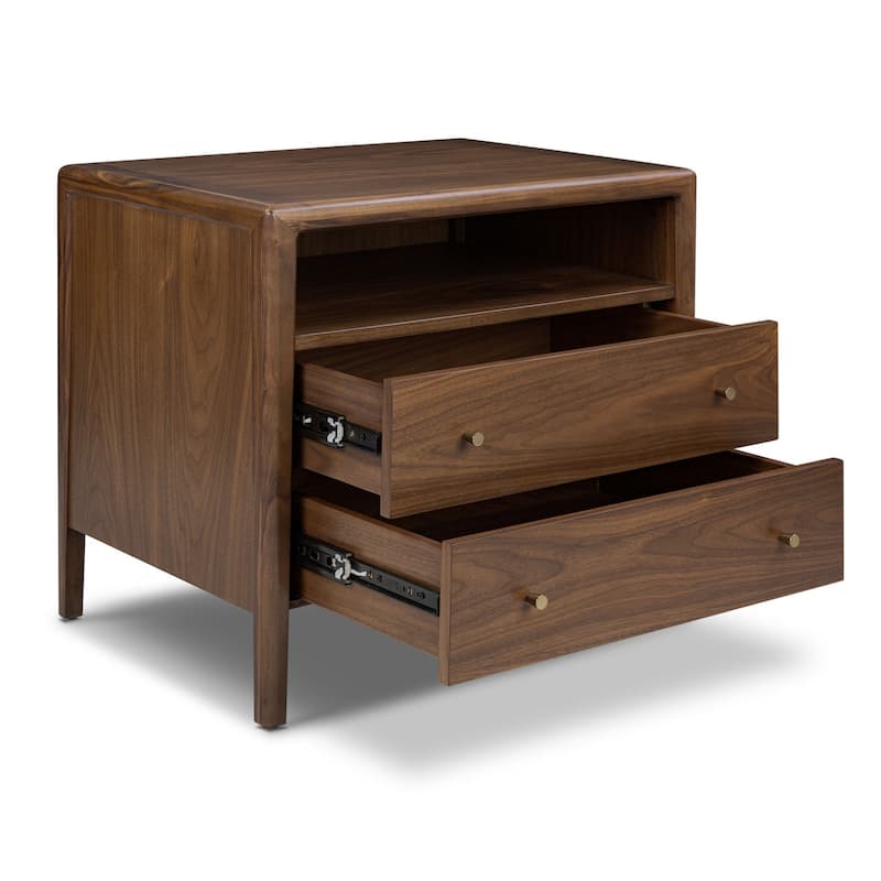 Poly & Bark Marla American Black Walnut Nightstand