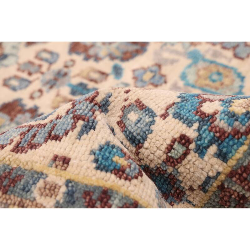 ECARPETGALLERY Hand-knotted Modern Oushak Ivory Wool Rug - 3'10 x 6'3