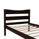 preview thumbnail 26 of 25, Classic Design Easy to Clean Twin Size Wood Platform Bed with Headboard and Wooden Slat Support
