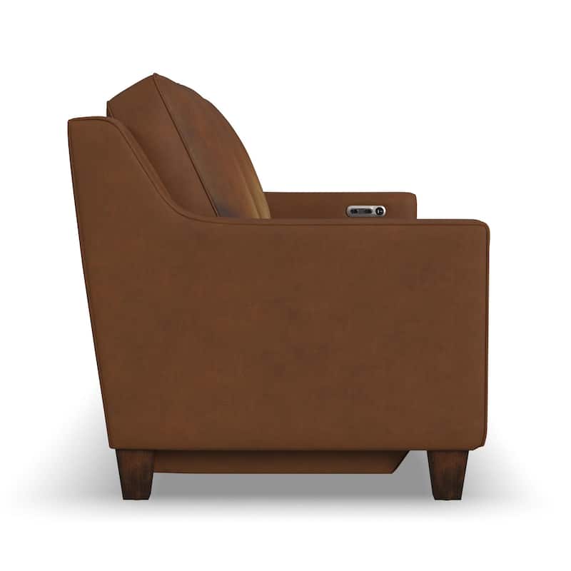 Finley Leather Power Inclining Sofa by Flexsteel - 82" x 36" x 38"