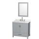 Option Gray / Giotto Quartz Top / Brushed Chrome Hardware