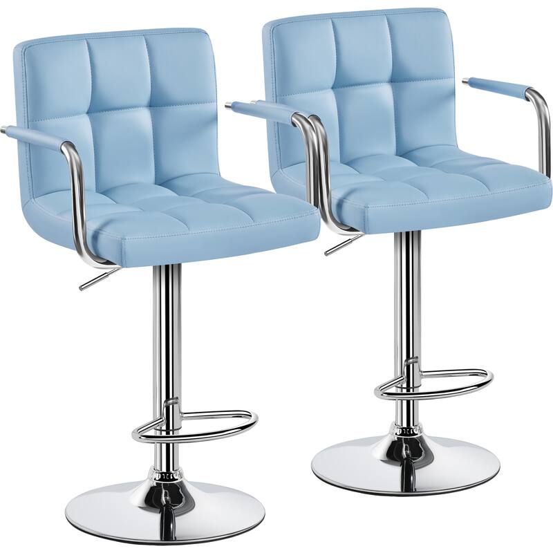Yaheetech Bar Stools with 360-Degree Swivel and Adjustable Height- Set of 2