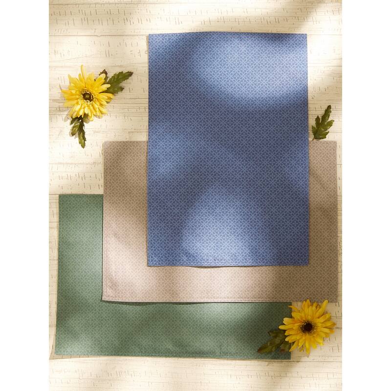 DII Stone Tonal Lattice Print Outdoor Placemat (Set of 6)