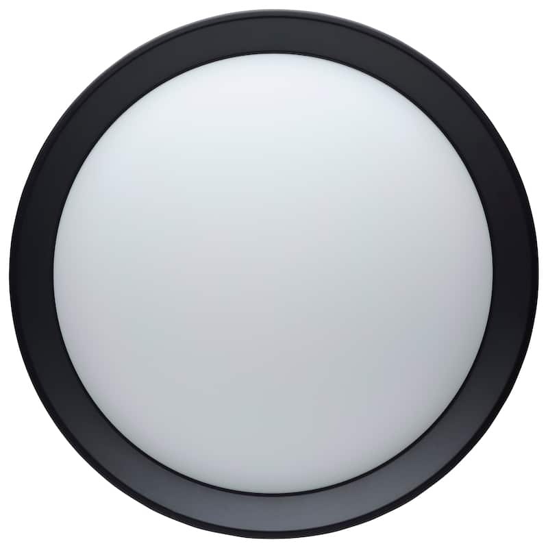 Selene 17 Inch LED Flush Mount CCT Selectable Black Finish