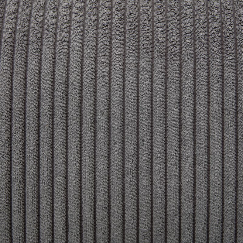 Gray 105" Corduroy 3-Seater Sofa with Removable Back Cushions and Pillows