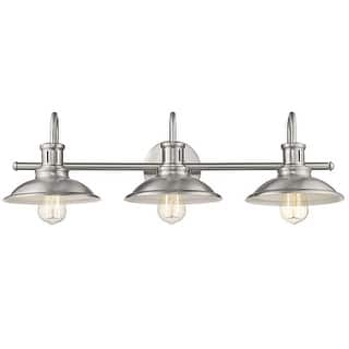 3-Light Nickel Bath Bar Vanity Light