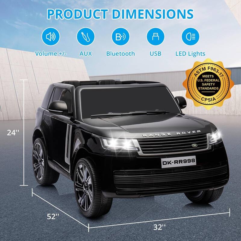 24V 2-Seater Licensed Land Rover Ride On Car Toy