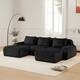 Option Black 3 Seat - 2 Ottoman