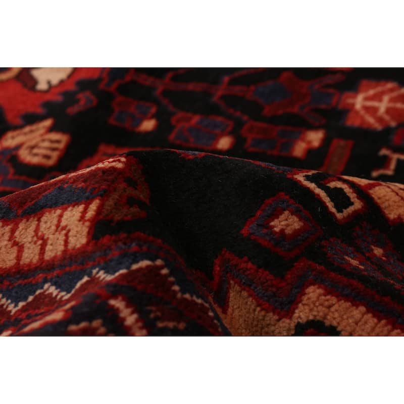 ECARPETGALLERY Hand-knotted Anadol Black, Red Wool Rug - 5'4 x 10'7