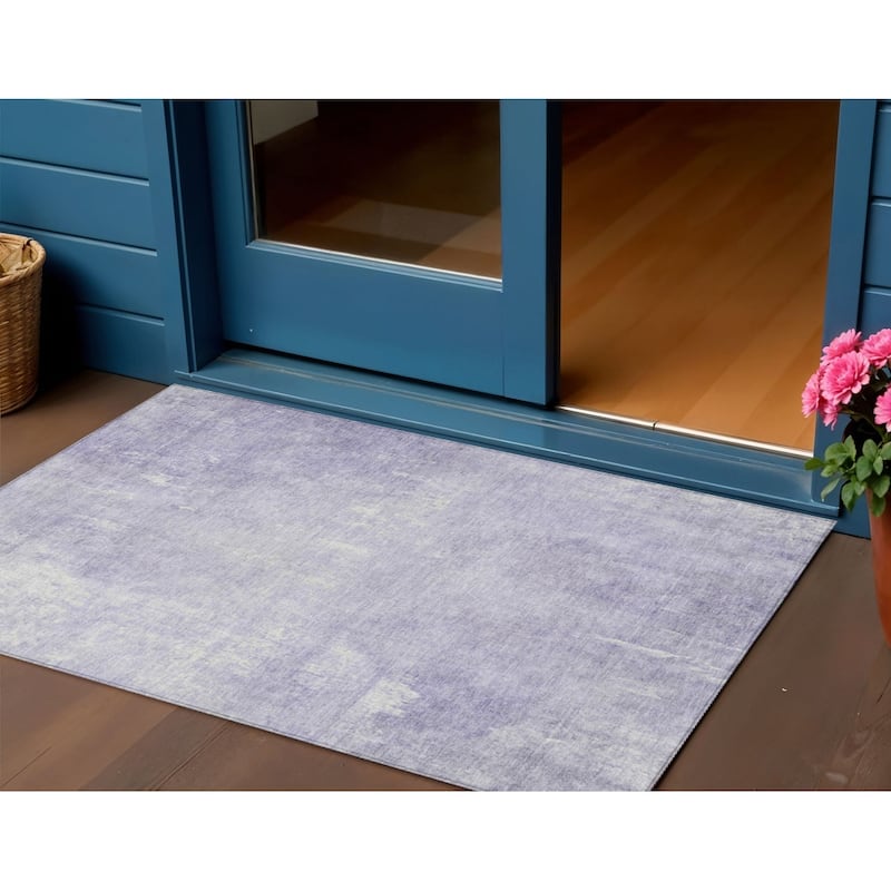 HomeRoots Abstract Transitional Rectangle Outdoor Rug - 3' x 5'