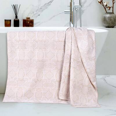 Superior Jasper Cotton Modern Geometric Jacquard Bath Sheet Set of 2