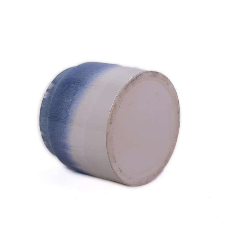 Set of 2 Gradient Ceramic Flowerpot, Modern Planter for Patio, Garden, Windowsill