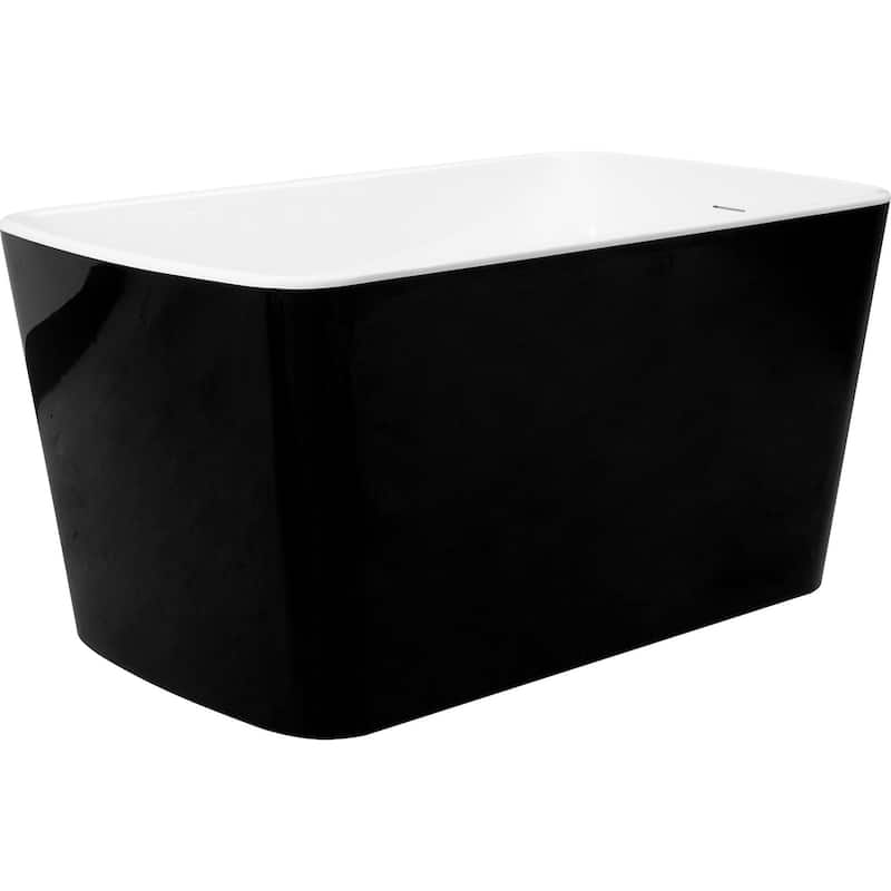 49 in. x 28 in. Acrylic Freestanding Flatbottom Soaking Bathtub