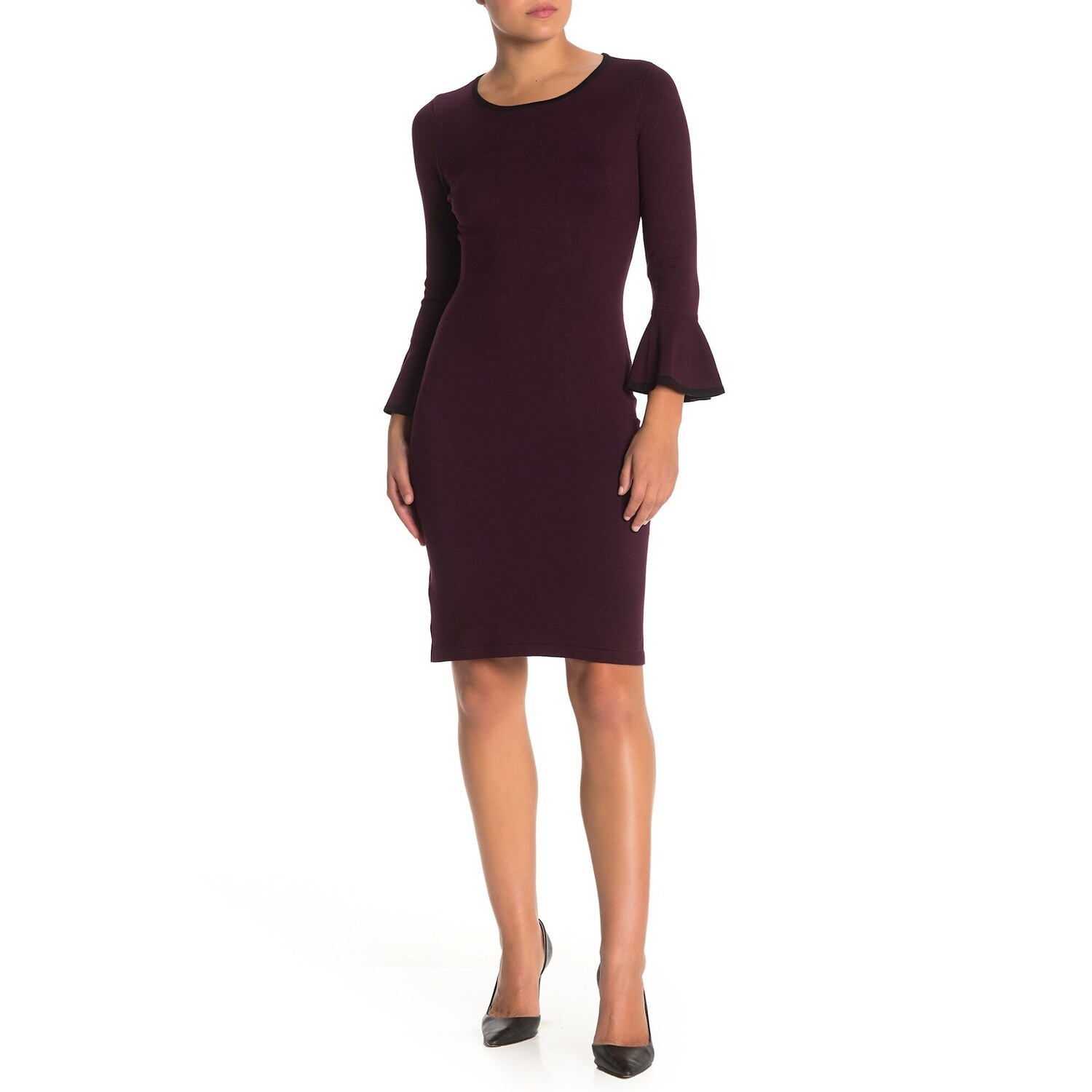 calvin klein aubergine dress