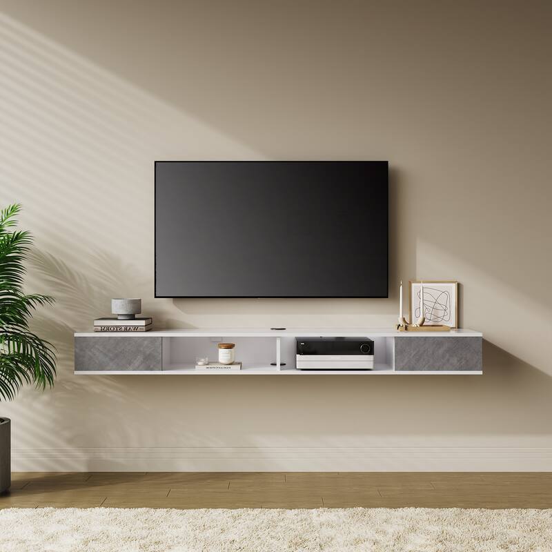 70 inch Floating TV Shelf for Wall, Entertainment Center for Living Room