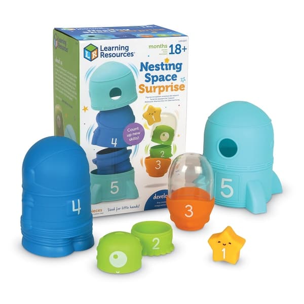 slide 2 of 6, Learning Resources Nesting Rocket Ship - Multi Multi - Kids