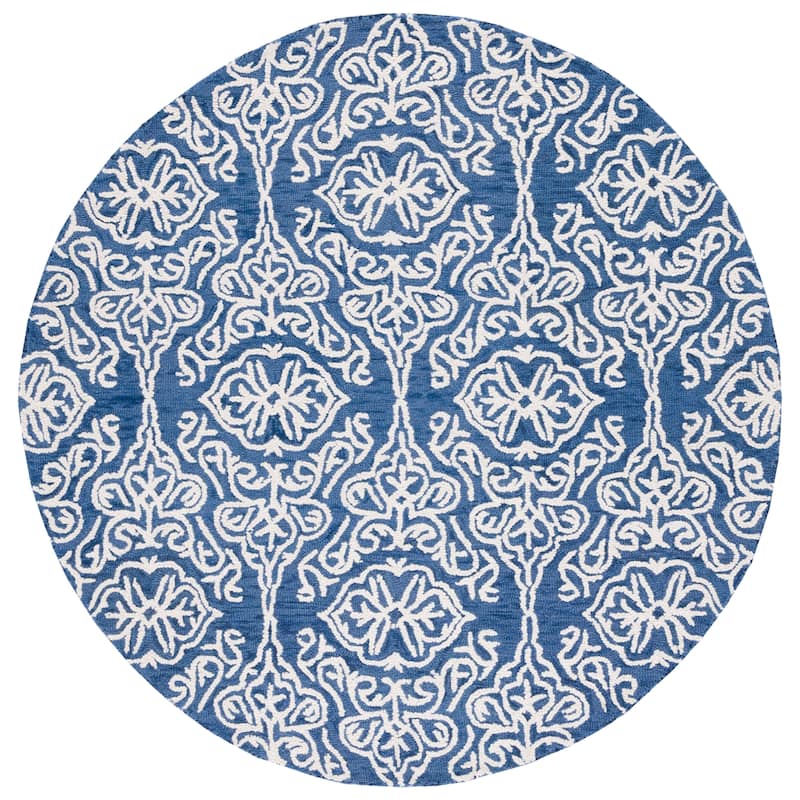 SAFAVIEH Handmade Blossom Mahalia Modern Floral Wool Rug