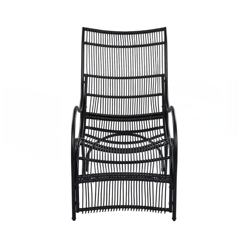 3 Pieces Wicker Outdoor Patio Furniture Set with Lounge Chair
