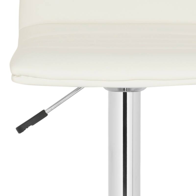 SAFAVIEH Starr White Adjustable Swivel Bar Stool - 15.4" x 18.5" x 34.7" - 15Wx19Dx41H