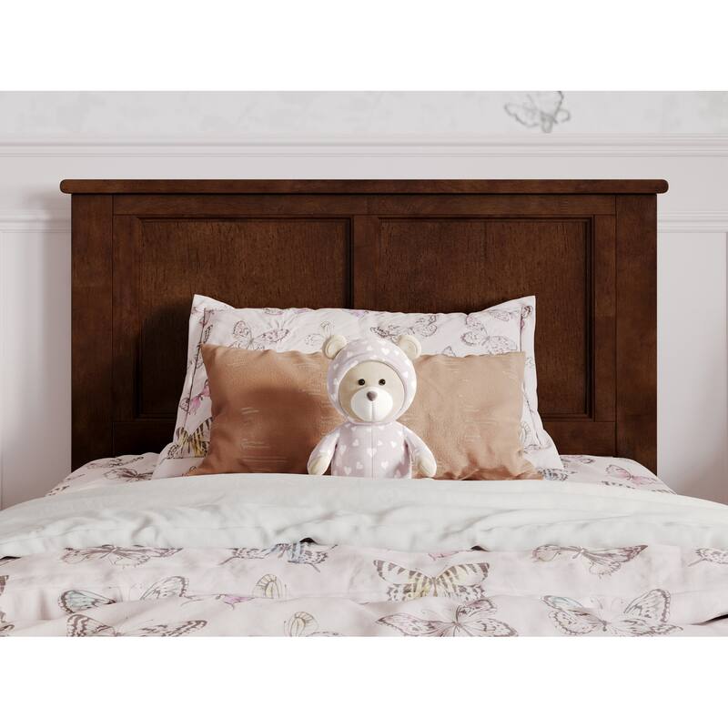 Tribal Treasures Twin Bed with Trundle & Panel Footboard - Walnut Finish