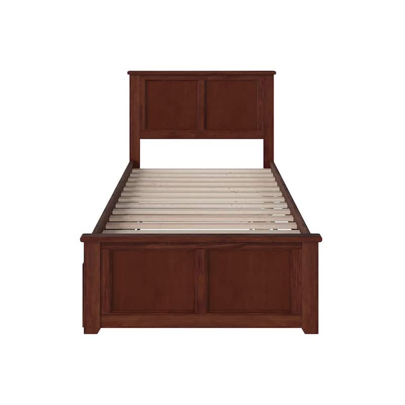 Madison Platform Bed with Matching Footboard and Twin Trundle