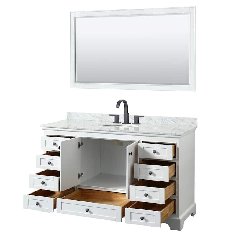 Wyndham Collection Deborah 60" Free Standing Single Vanity Set with